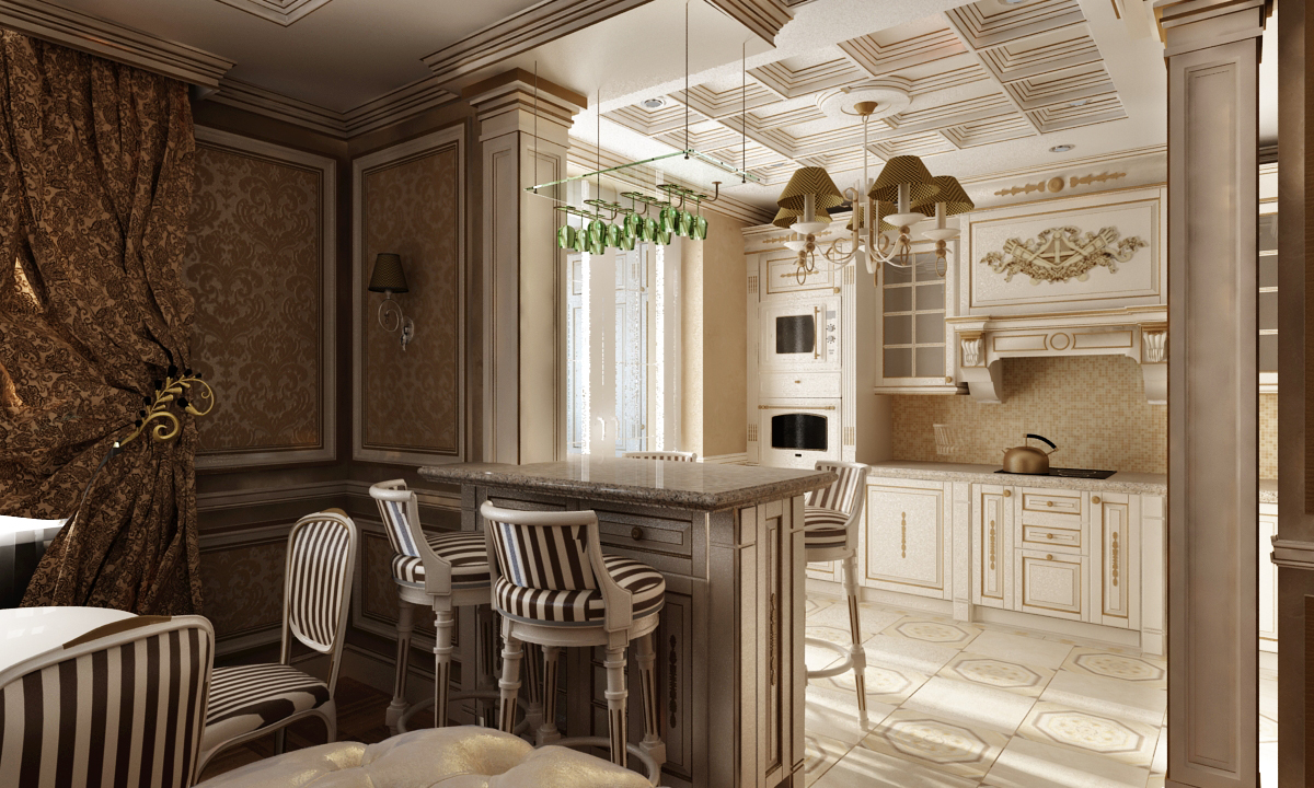 Современная отделка потолка